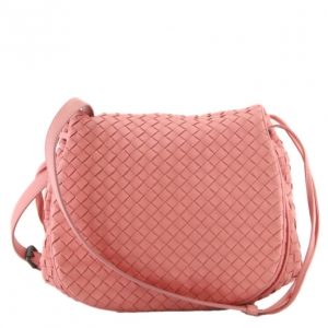 Pre Owned Bottega Veneta Crossbody Bag in Pink