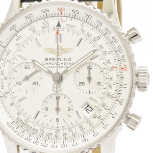 Breitling White Stainless Steel Navitimer Men's Wristwtch 42MM