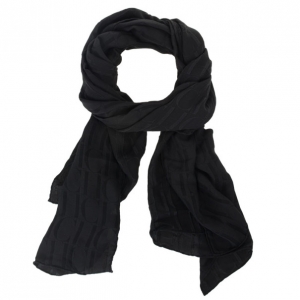 Carolina Herrera Black Monogram Scarf
