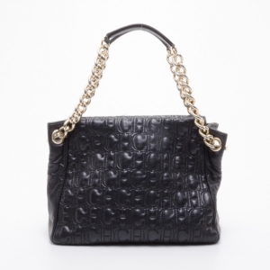 Pre Owned Carolina Herrera Monogram Chain Handle Tote 
