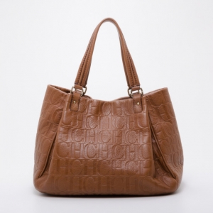 Pre Owned Carolina Herrera Monogram Tote 