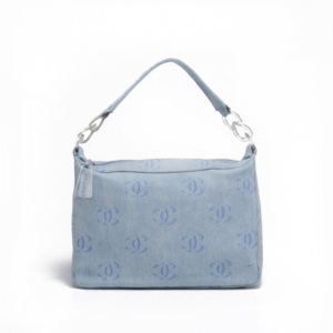 Pre Owned Chanel Denim Shoulder Bag 