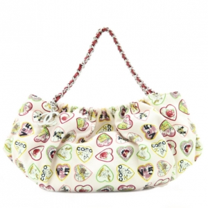 Pre Owned  Chanel Valentine Heart Mini Hobo Handbag 