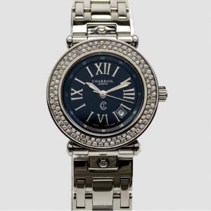 Philippe Charriol Geneve Black Swiss Movement Diamond Ladies Watch 29 MM