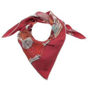 Dior Pink Printed Silk Scarf