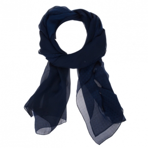 Dior Navy Blue Cannage Silk Scarf