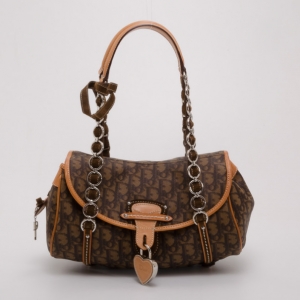 Pre Owned Dior Monogram Trotter Romantique Satchel