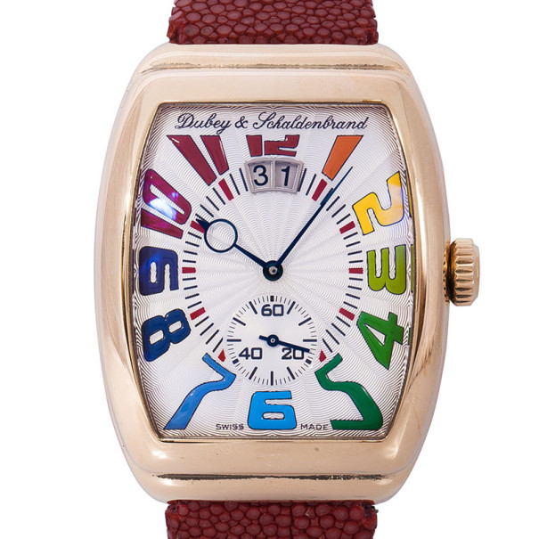 Dubey & Schaldenbrand White 18K Rose Gold Coupe 06 Unisex Wristwatch 37MM