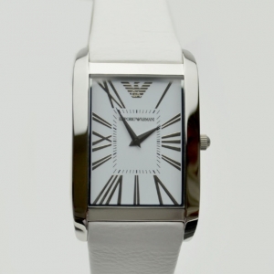 Emporio Armani White Super Slim Unisex Wristwatch