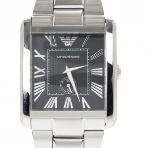 Emporio Armani Black Stainless Steel AR1642 Men's Wristwatch 36MM