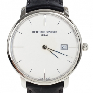 Frederique Constant White Stainless Steel Slimline Men's Wristwatch 40MM