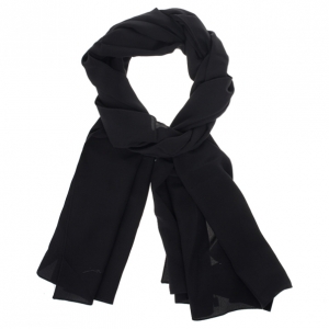 مملوكة مسبقًا Giorgio Armani Black Silk Scarf