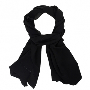 Giorgio Armani Black Silk Scarf