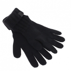 Giorgio Armani Black Knit Gloves Size S
