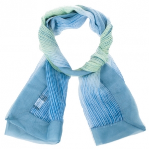 Giorgio Armani Blue &amp; Green Silk Scarf