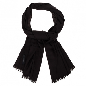 مملوكة مسبقًا Gucci Guccissima Brown Wool &amp; Silk Scarf