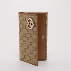 Gucci Metallic Monogram Heart Continental Wallet 