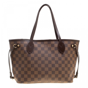 Louis Vuitton Damier Ebene Canvas Neverfull PM Bag