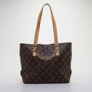 Pre Owned Louis Vuitton Monogram Cabas Piano Tote with Charms 