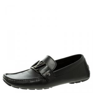 Louis Vuitton Black Leather Monte Carlo Loafers Size 40