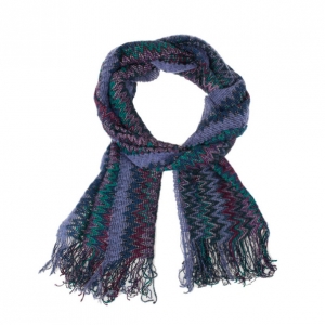 Pre Owned Missoni Knit Zig Zag Scarf