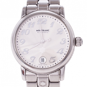 Montblanc White Stainless Steel Star Men's Wristwatch 40 MM