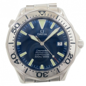 Omega Seamaster Helium Escapement SS Blue Mens Wristwatch 41 MM