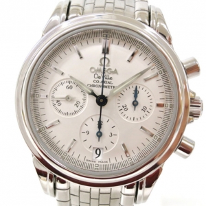 Omega De Ville Co-Axial Chronograph Wristwatch Silver Mens 