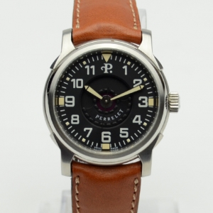 Perrelet Brown Leather Air Zermatt Black Mens Wristwatch