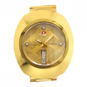Rado DiaStar SS Gold Plated Diamond Mens Wristwatch