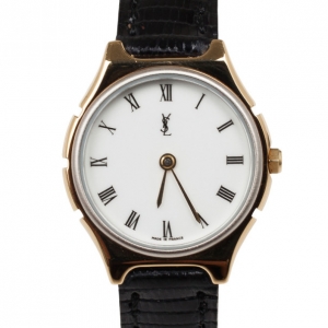 Yves Saint Laurent SS Leather Womens Wristwatch 26 MM