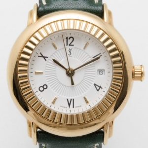 Yves Saint Laurent Gold Plated Herrenuhr Unisex Wristwatch
