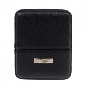 S.T. Dupont Black Leather Cigarette Case