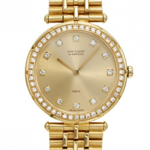 Van Cleef & Arpels Diamond 18K Gold Watch