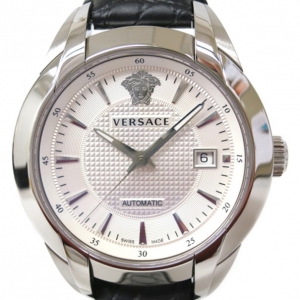 Versace Charcter SS Leather White Mens Wristwatch