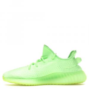 Pre Owned Adidas Yeezy 350 V2 Glow in the Dark (GID) Sneakers Size 46