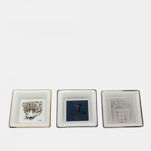 Cartier Porcelain Mini Trinket Tray Set of 3