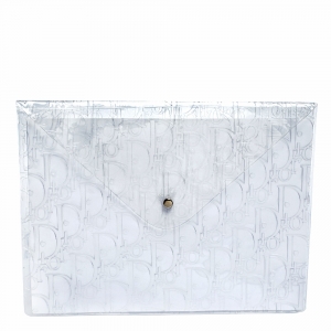 Dior Clear Monogram Embossed File Case