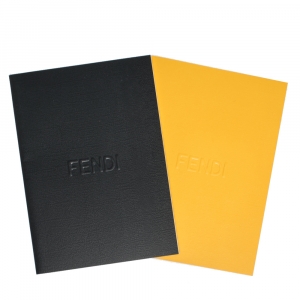 Fendi Black & Yellow Mini Notebook Set