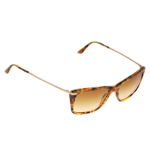Pre Owned Giorgio Armani Brown Rectangle Sunglasses