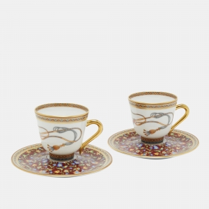Hermes Cheval D' Orient Coffee Cup & Saucer Set