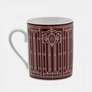 Hermes Rouge Porcelain H Deco N°2 Mug 