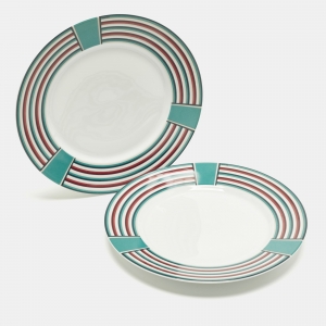 Pre Owned Hermès Attelage Or Plates Set of 2