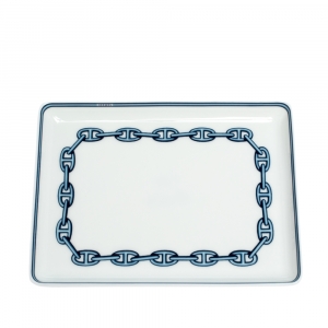 Hermes Blue & White Porcelain Chain d'Ancre Tray