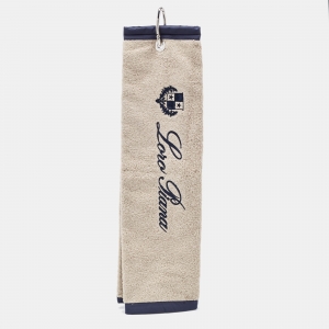 Loro Piana Beige Logo Embroidered Cotton Terry My Golf Towel