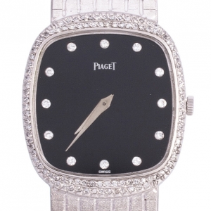 Piaget 18 K White Gold Vintage Unisex Wristwatch 28 MM