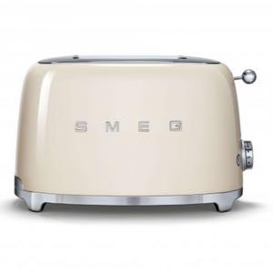 Smeg 50's Retro Style Aesthetic 2 Slice Toaster, Cream (Available for UAE Customers Only)