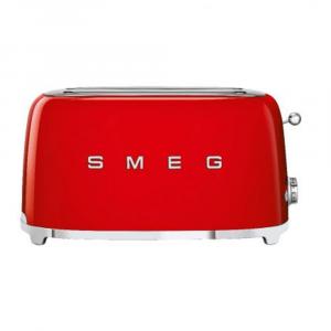 Smeg 50's Retro Style Aesthetic 4 Slice Toaster, Red (Available for UAE Customers Only)