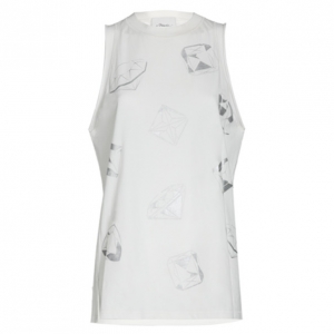 Pre Owned 3.1 Phillip Lim Foil-Print Oversized Tank Top L