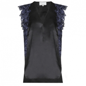 Pre Owned 3.1 Phillip Lim Sleeveless Lace-Detailed Blouse M